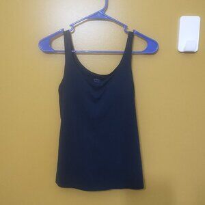 Alrism Navy Blue Performance Tank with Built-In Bra S